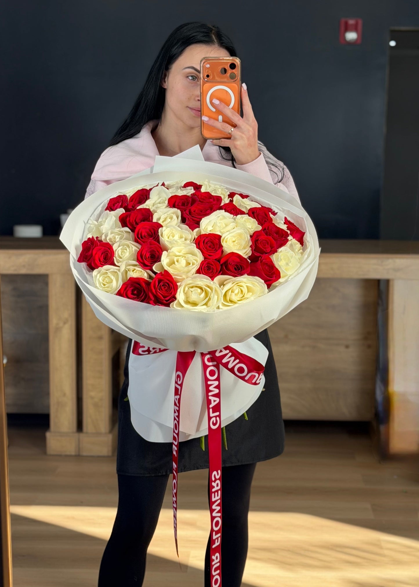 Red and White Mix Roses