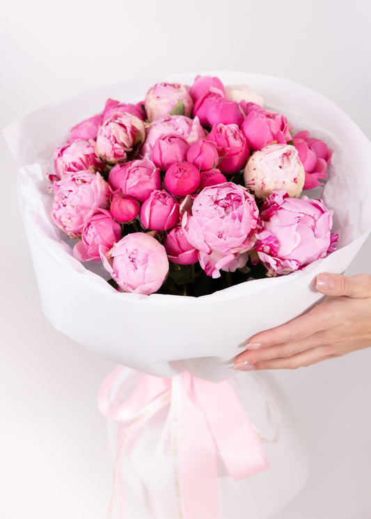 Silva Pink Peony Bouquet